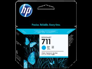 דיו כחול מקורי HP CZ134A 711 מכיל 3 יחידות 29 מ"ל