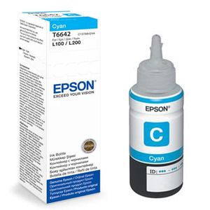 בקבוק דיו כחול מקורי EPSON T6642