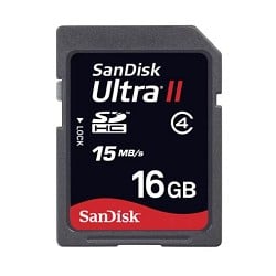 כרטיס זיכרון SanDisk Ultra II SDHC 16GB