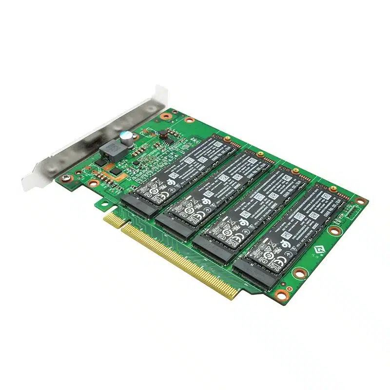 LINKREAL (LR LINK) LRNV95NF PCIe 4.0 x16 to 4-Port M.2 NVMe Adapter with Heatsink