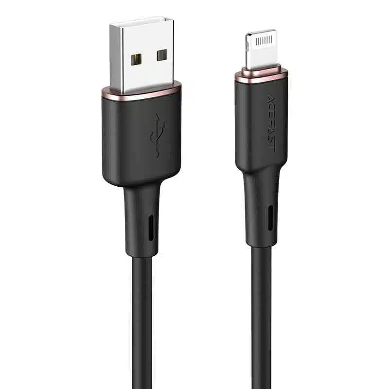 BC2-02 USB-A to Lightning zinc alloy silicone charging data cable