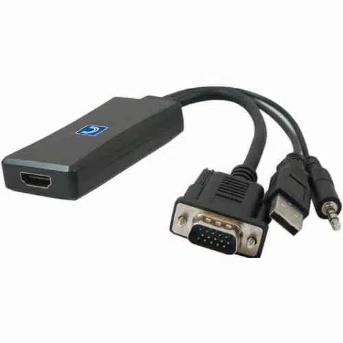 מתאם מ VGA ל HDMI חברת Protec עם חיבור שמע DM154