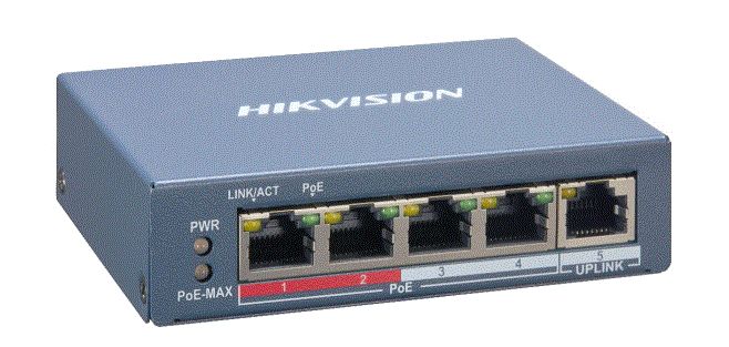 רכזת היקויזן Hikvision 4 Port Fast Ethernet Smart Managed POE Switch DS-3E1105P-EI