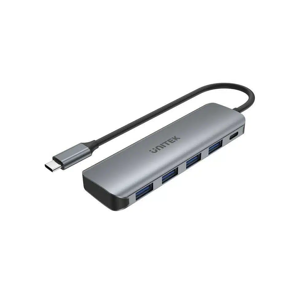 uHUB P5 in 1 Unitek מפצל USB 3.1 Type C ל 4 פורט +PD100W
