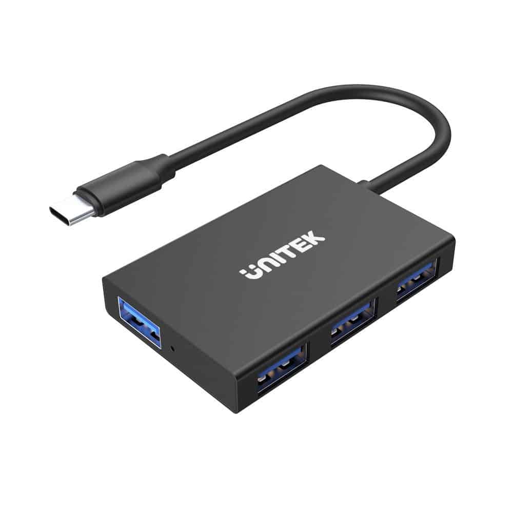 מפצל uHUB Q4 Advanced 4 Ports USB-C Hub in 10Gbps H1301A