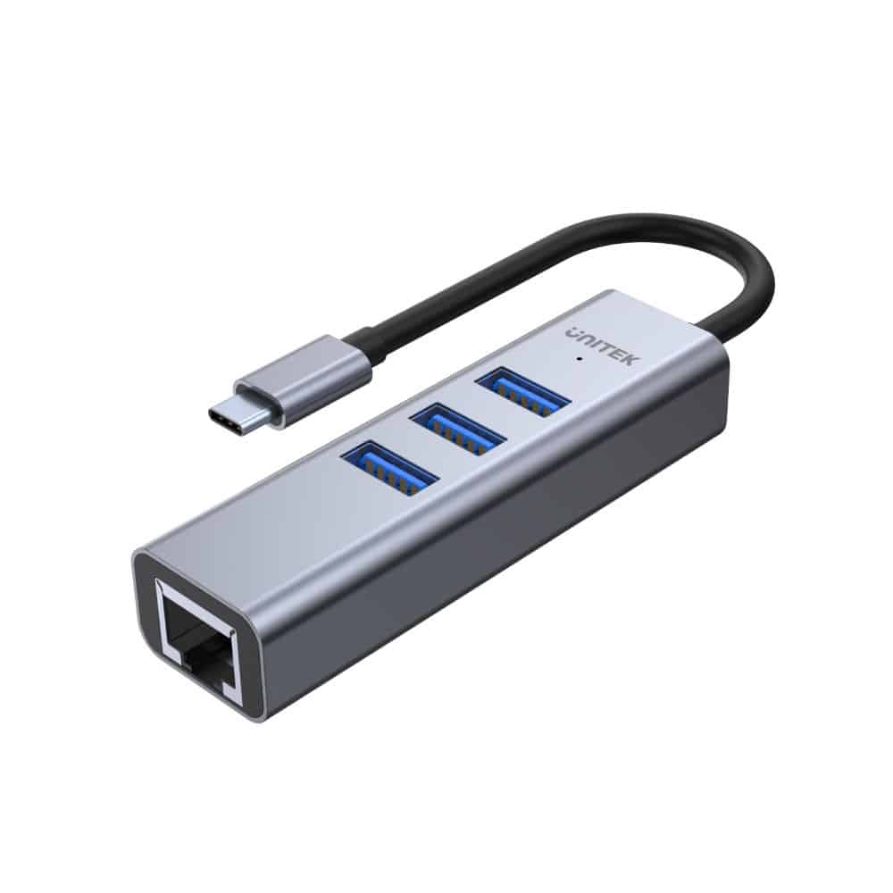 uHUB Q4+ 4-in-1 USB-C Ethernet Hub H1904A מפצל ומתאם רשת
