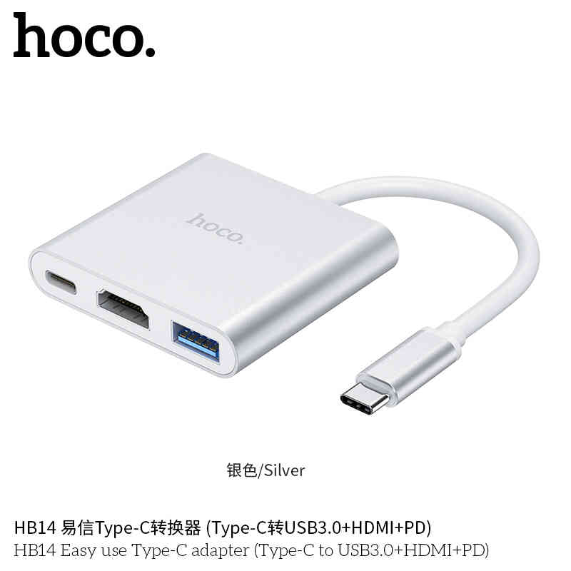 מפצל מתאם USB C to HDMI + USB 3.0 + PD