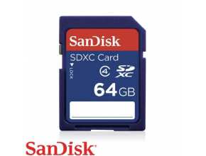 SANDISK כרטיס זיכרון SECURE DIGITAL CARDS 64G CLASS4