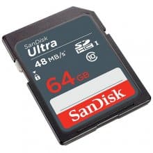 SANDISK כרטיס זיכרון ULTRA SDHC/SDXC 64G CLASS10