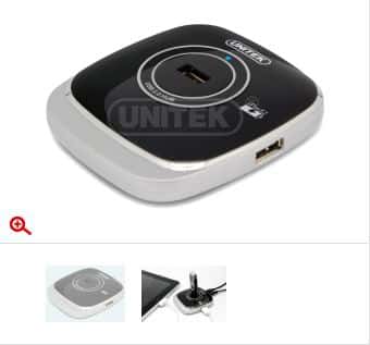מתאם UNITEK Port USB2.0 + iPad Charging Hub 3 y-2142