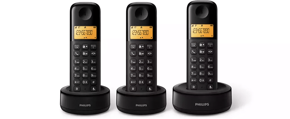 טלפון אלחוטי 3 שלוחות Philips Dectphone D1603B/01