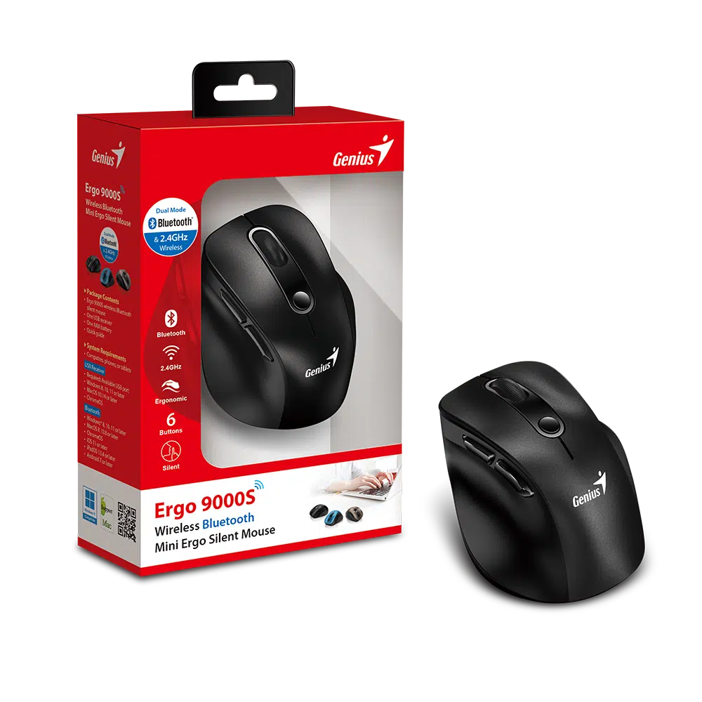 עכבר גניוס Genius Ergo 9000S BT+WIFI
