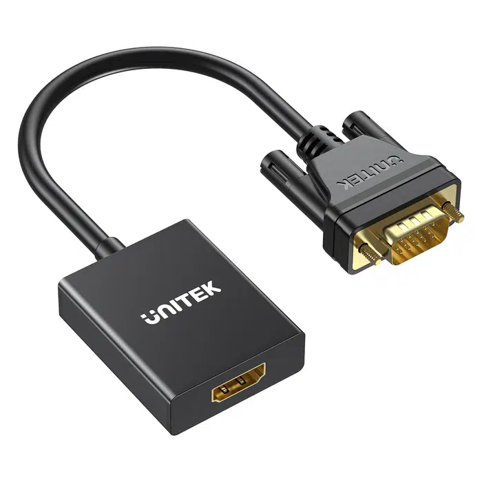 V1112ABK01 - מתאם מ-VGA לחיבור HDMI (זכר-נקבה)