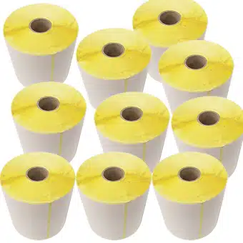 10 גלילי מדבקות למדפסת 100*100 מ"מ 500 יחידות / גליל תרמי