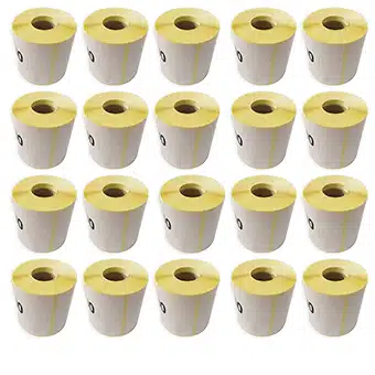 20 גלילי מדבקות למדפסת 46X70 מ"מ 500 יחידות / גליל תרמי