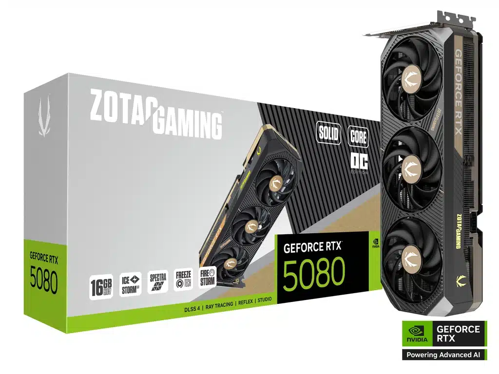 כרטיס מסך - ZOTAC GAMING GeForce RTX 5080 SOLID CORE OC