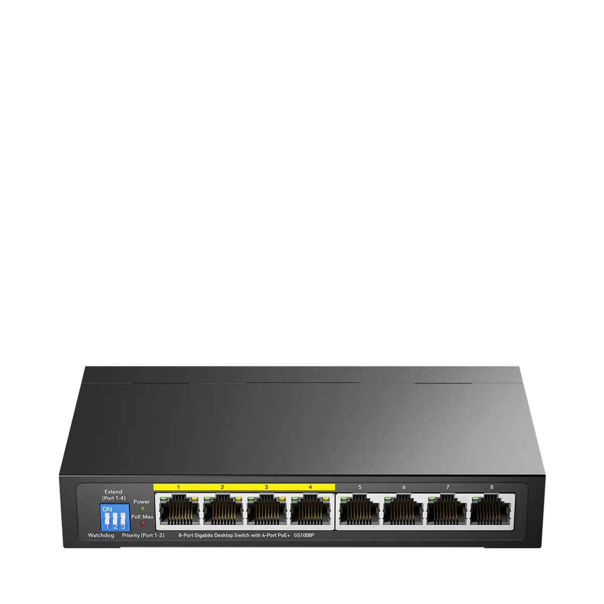 CUDY מתג שולחני 8 פורטים Gigabit PoE+ Switch 60W GS1008P