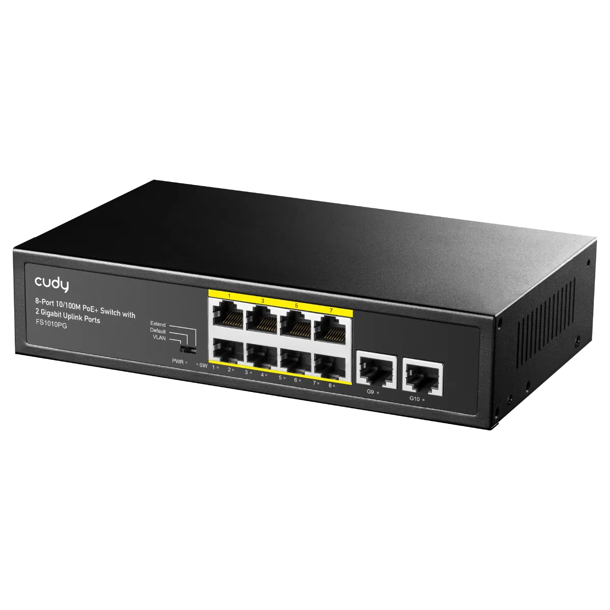 CUDY 8-FE PoE Switch +2 uplink GbE FS1010PG-IL