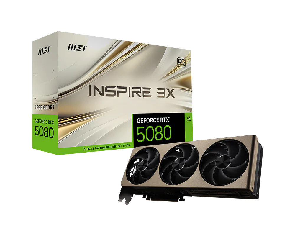 כרטיס מסך MSI RTX 5080 16G INSPIRE 3X OC